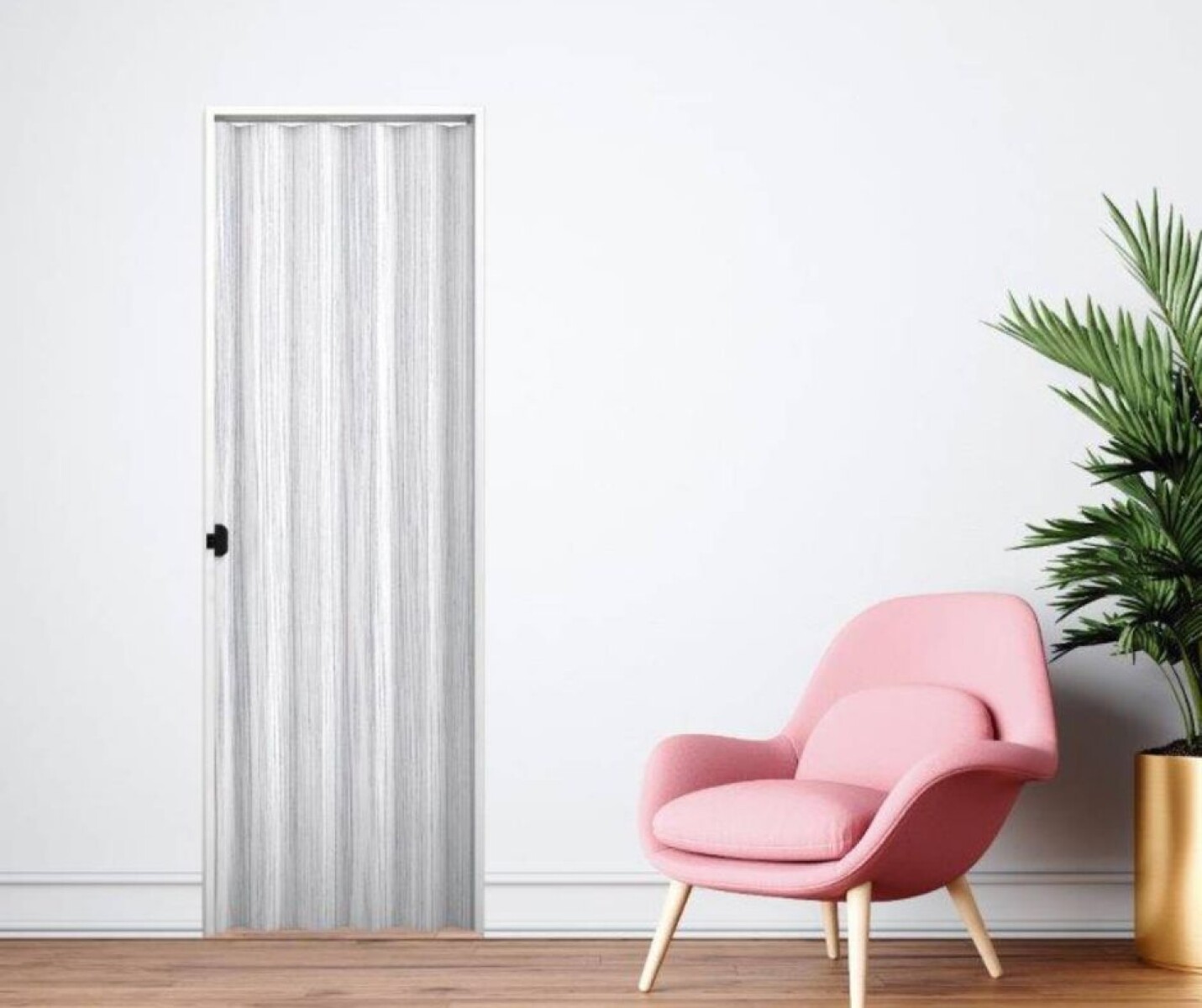 Puerta plegable PVC mont blanc - 0,90x2,10m 
