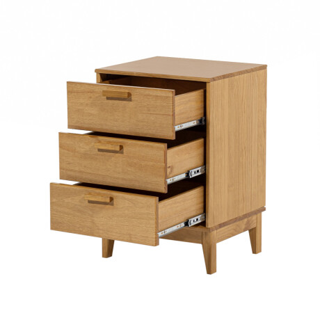 MESA DE LUZ O NOCHE 3 CAJONES EN MADERA MACIZA COLOR MADERA