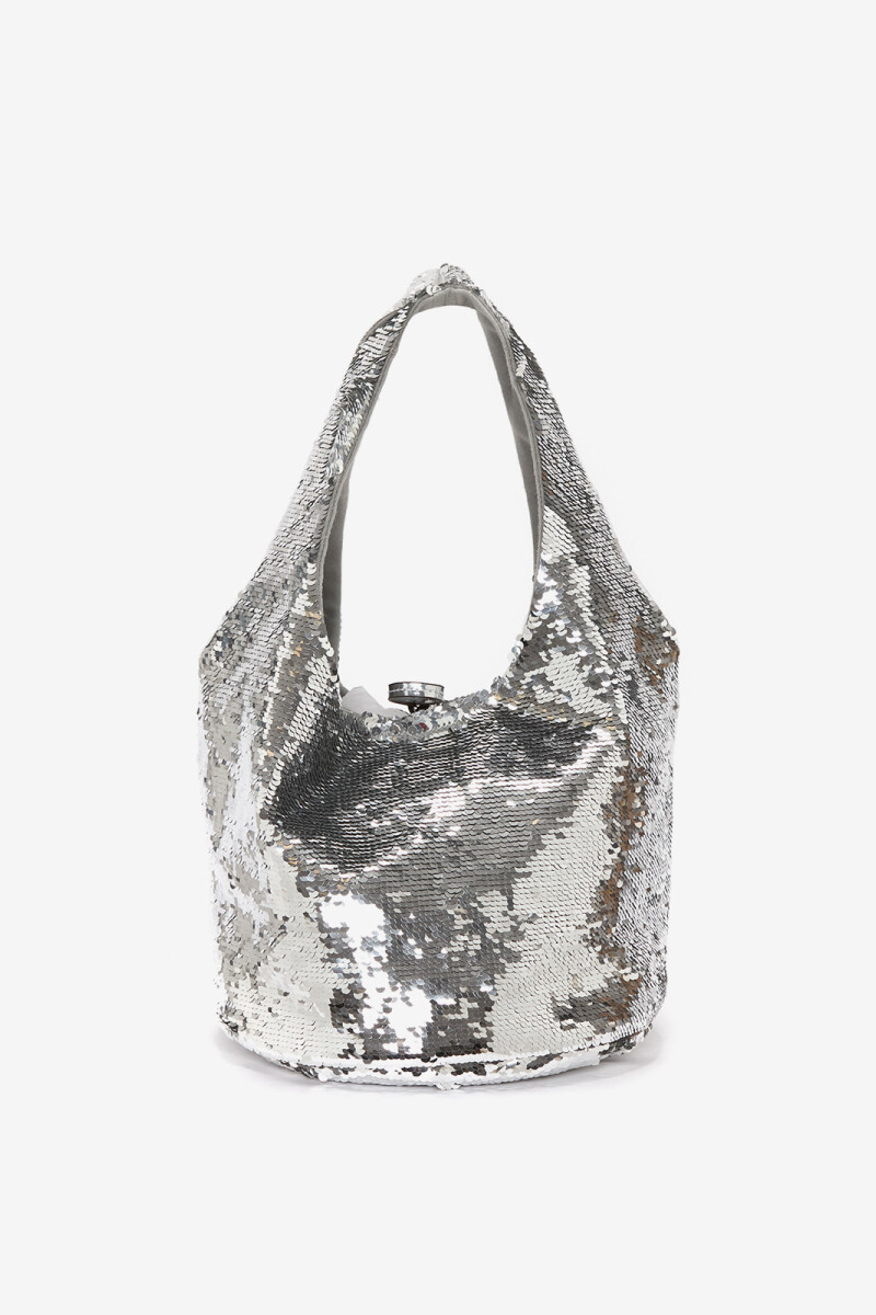 SHOPPER MINI SEQUIN Plata