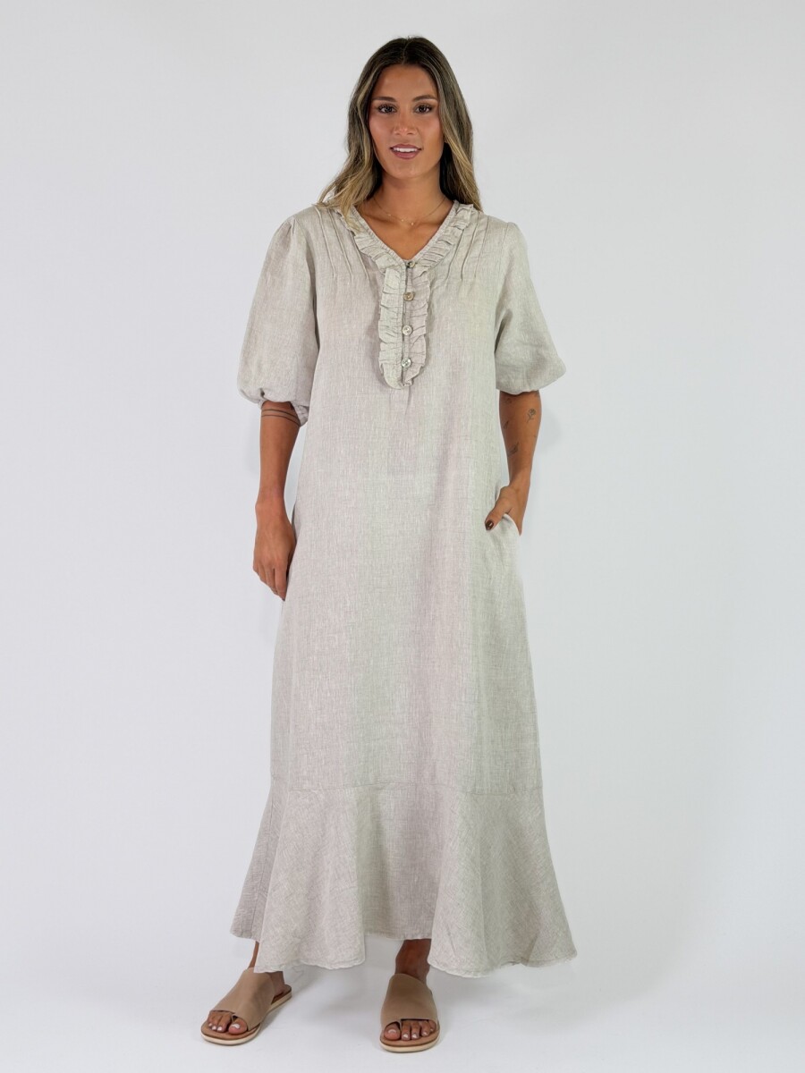 VESTIDO GERIBA - CRUDO 