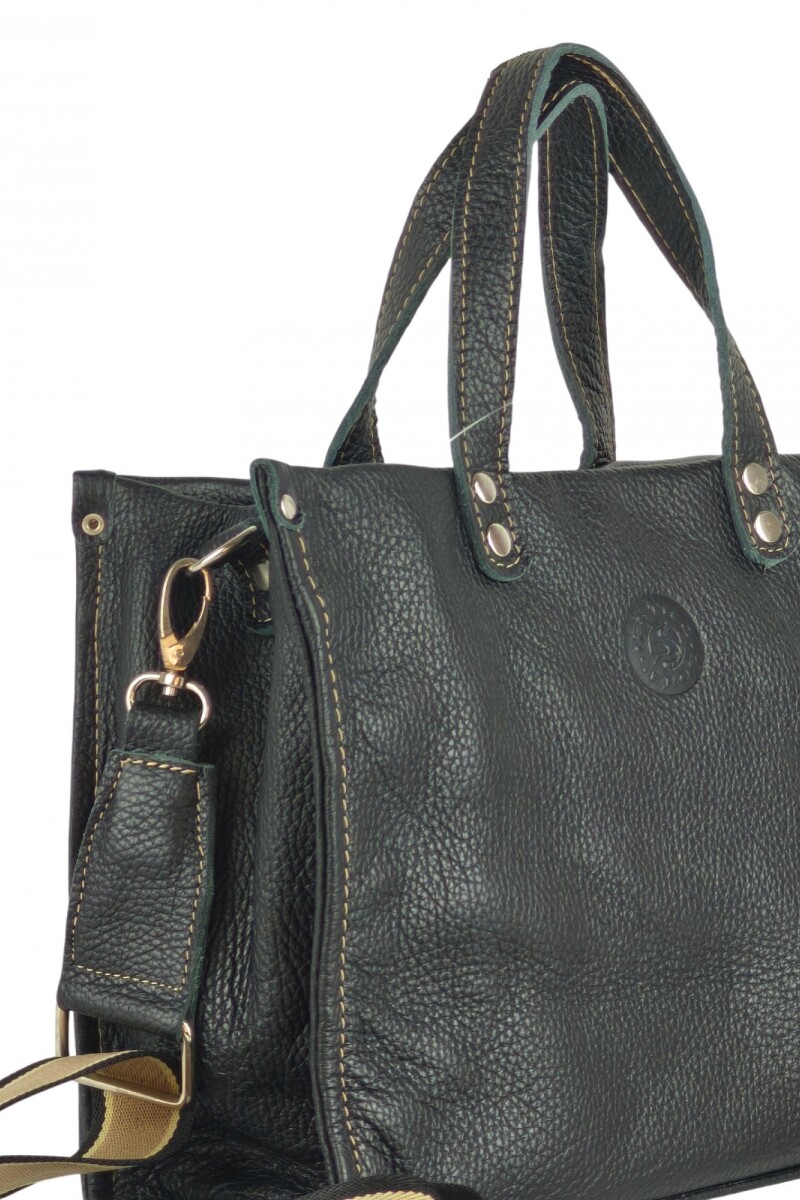 Cartera de mujer cuero 100 % Negro