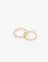 Sets Anillos Metal Set De Anillos Metal Con Strass - Dorado