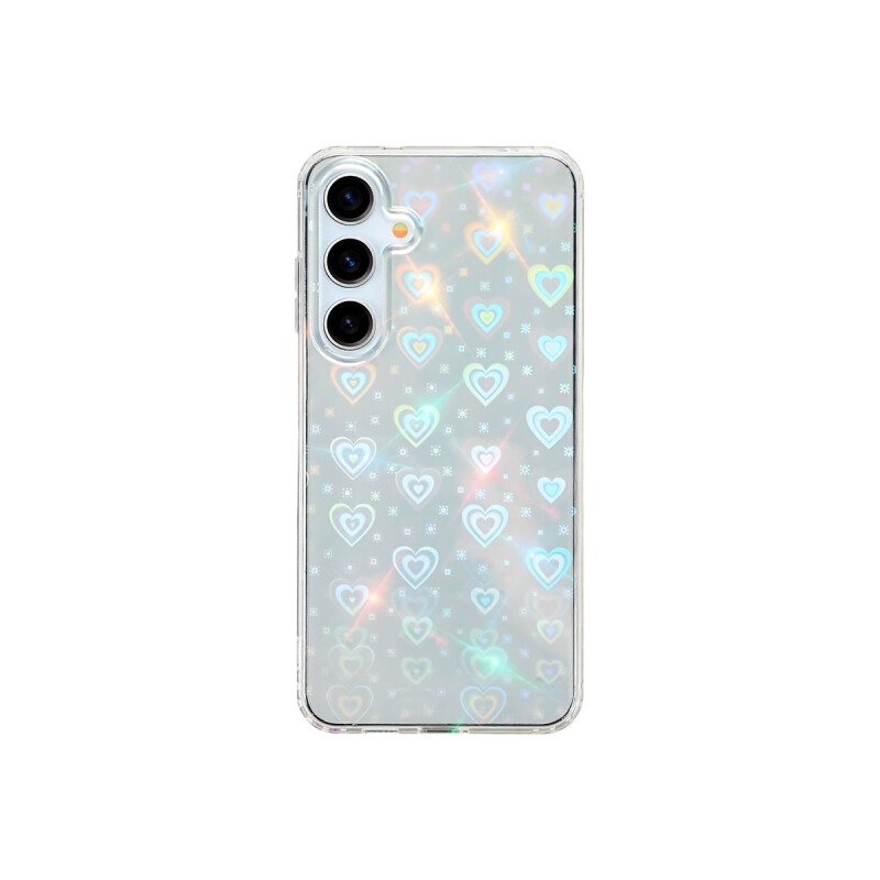 Protector Samsung Galaxy A26 transparente con corazones brillantes Protector Samsung Galaxy A26 Transparente Con Corazones Brillantes