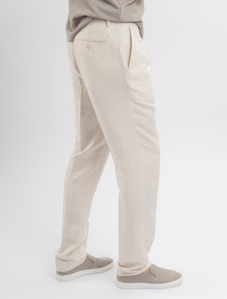 Pantalon lino crudo
