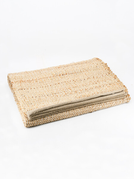 ALFOMBRA JUTE FRANJAS NATURAL