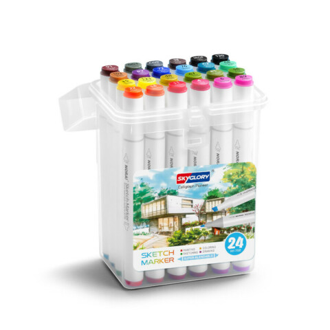 Sketch Markers Doble pta SkyGlory x 24 unis Sketch Markers Doble pta SkyGlory x 24 unis