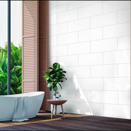 Cerámica blanca mate 31x59Cm piso pared GAMAS DE BLANCO