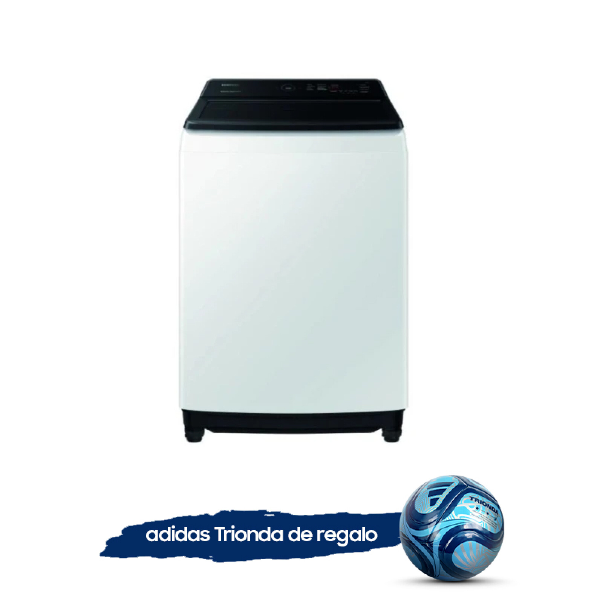 Lavarropas Samsung Carga Superior 19 kg Blanco con Ecobubble, Dual Storm y Hygiene Steam WA19CG6441BW