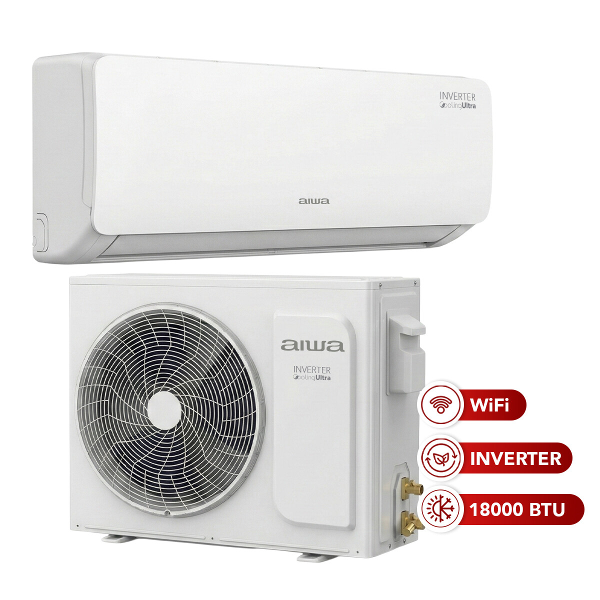 Aire Acondicionado AIWA 18000 BTU WiFi Inverter Split Frío/Calor Eficiencia A | AW18INV50WF 
