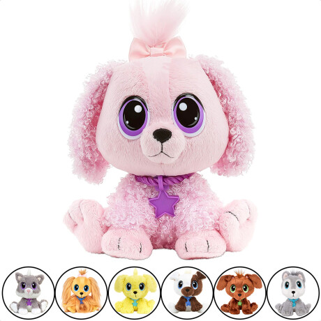 Peluche Mascota Little Tikes Varios Diseños Animales Caniche Rosa