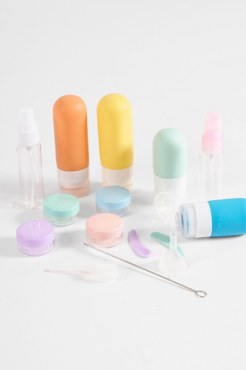 Set de frascos de viaje 9 pcs multicolor