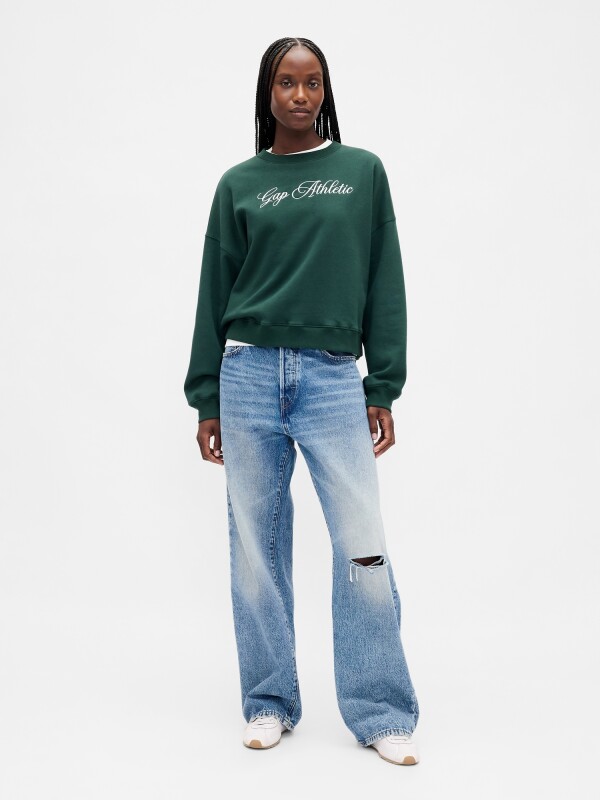 LOGO WEDGE PULLOVER DEEP HUNTER 505