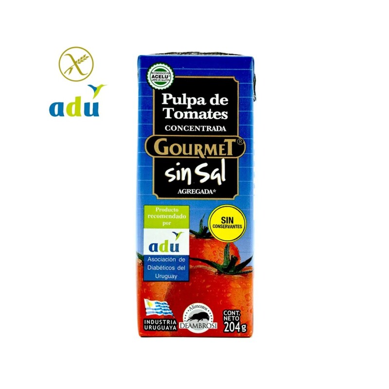 PULPA GOURMET S/SAL 204G Pulpa Gourmet S/sal 204g