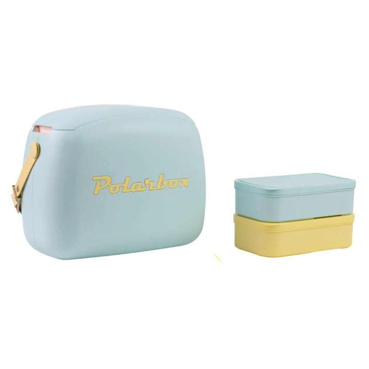 Conservadora Lunchera Térmica Pop 6L Polarbox c/2 Tuppers - Celeste/amarillo 