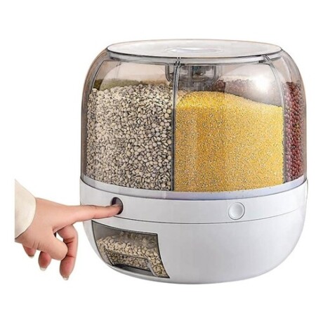 Dispensador de cereales giratorio con 6 divisiones Dispensador de cereales giratorio con 6 divisiones