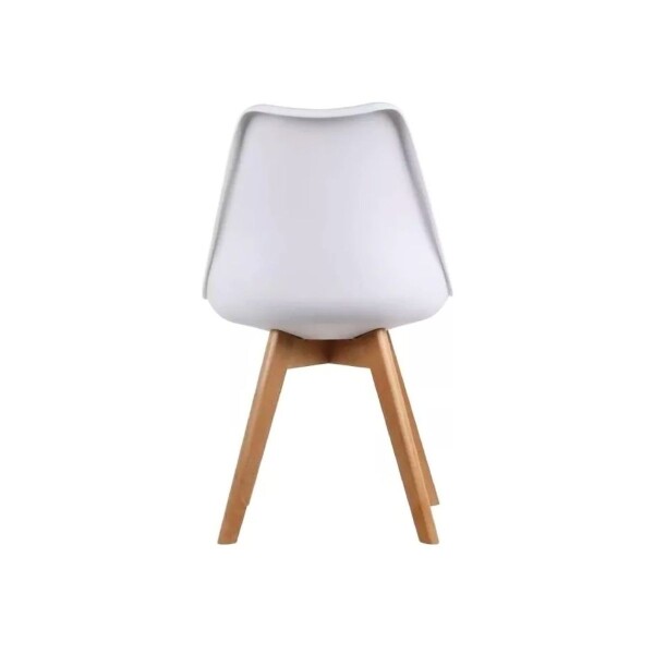 Set de 4 Silla De Comedor Eames Nordica De Madera Nueva Asiento Acolchado Imback Color Blanco Set de 4 Silla De Comedor Eames Nordica De Madera Nueva Asiento Acolchado Imback Color Blanco