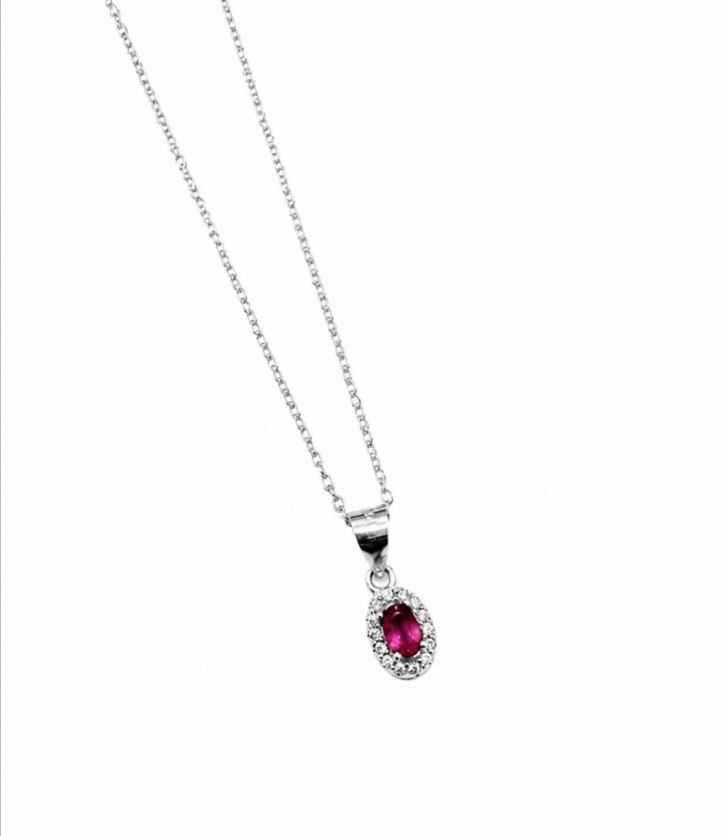 Conjunto con piedra Rubi natural 
