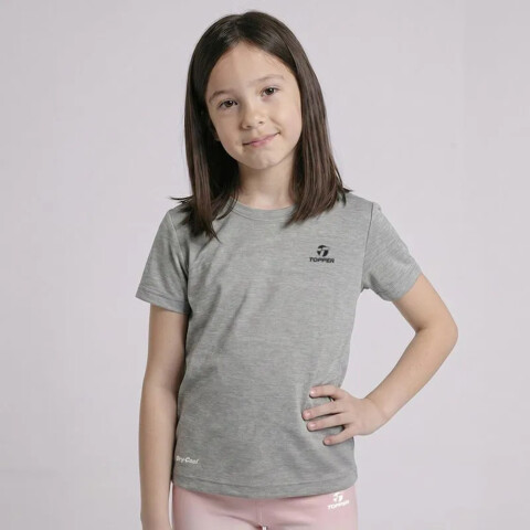 T-SHIRT BASIC GIRLS TRNG Gris Melange claro