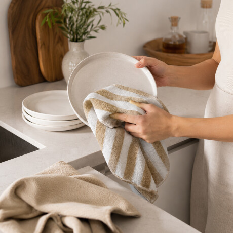 Set x2 repasadores 40x60cm super absorbentes Marron