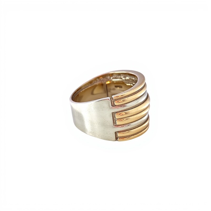 Anillo banda- Plata y Oro-Sin piedra-AN5941 sinpiedra