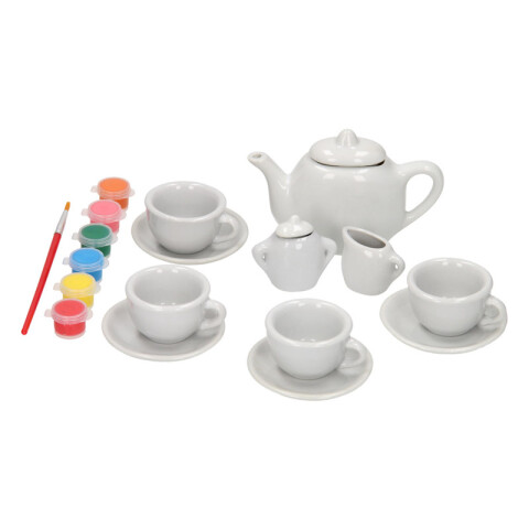 OUTLET Juego de té para pintar 13pcs 29x26cm Outlet Juego De Té Para Pintar 13pcs 29x26cm
