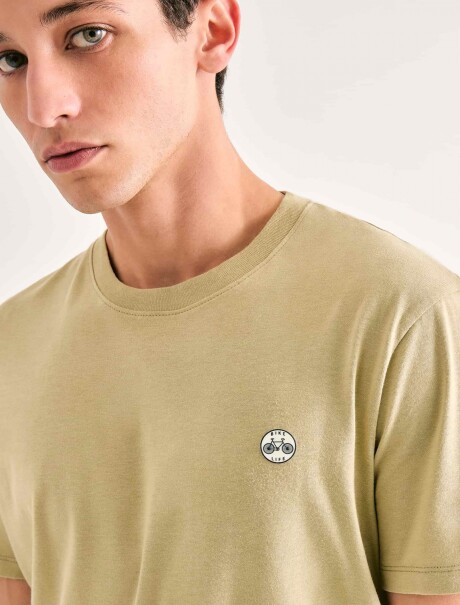 CAMISETA MANGA CORTA CON ESTAMPA BEIGE