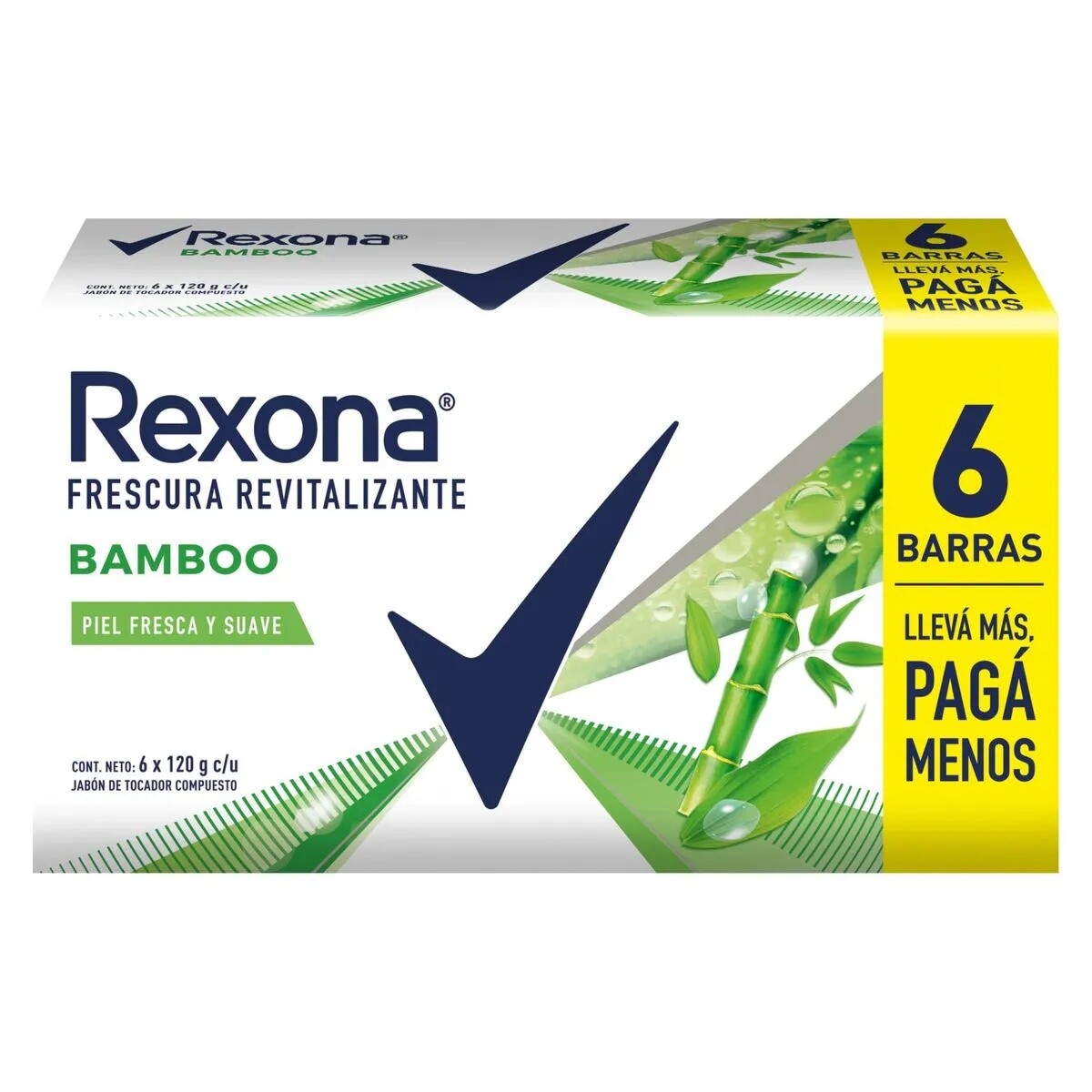 REXONA JABON DE TOCADOR BAMBOO X 6 
