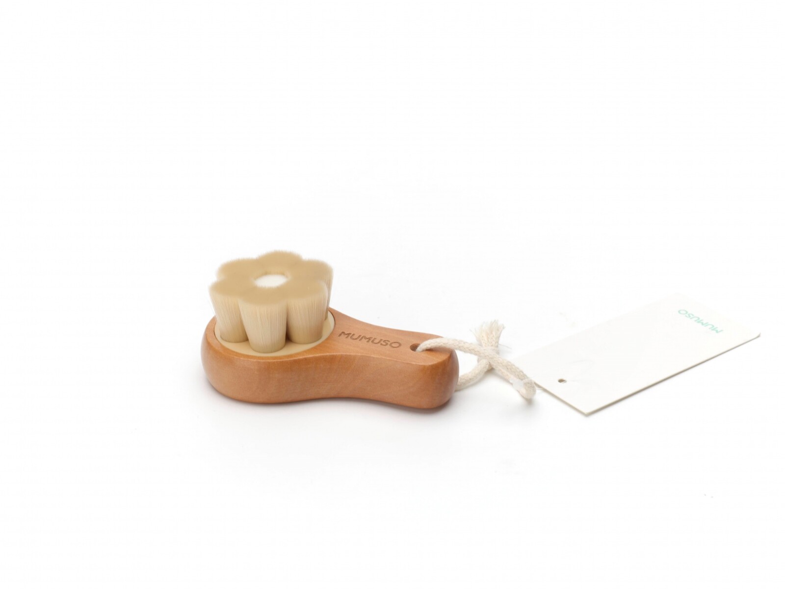 CEPILLO LIMPIADOR FACIAL CON MANGO DE MADERA 