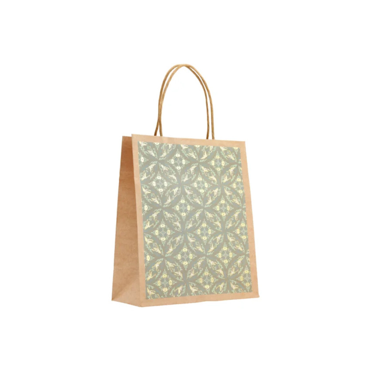 Bolsa de Regalo con Cordon Kraft Mosaico Chica - Diseño 1 