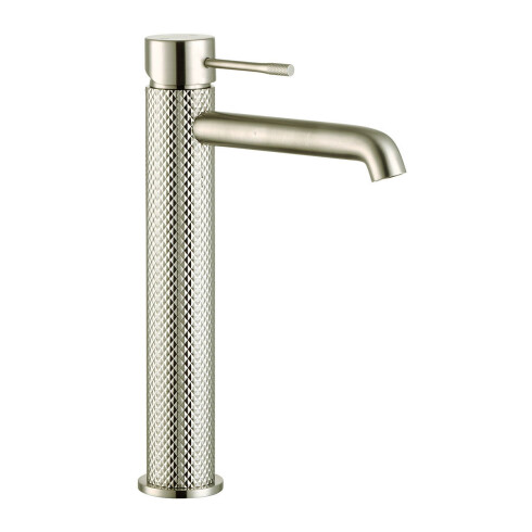 GRIFERIA LAVATORIO ALTO CUERPO LABRADO EN BRUSHED NICKEL - SERIE SIGNATURE 000
