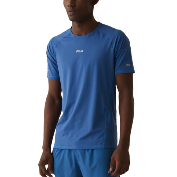 FILA Racer ii Remera manga corta running para hombre - Azul federal Azul