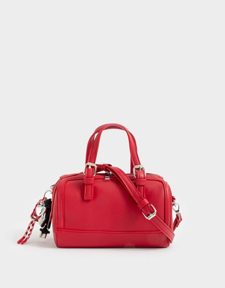 Cartera Bowling Con Charm - Rojo Medio 