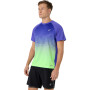 Polos Running Road Fade SS Top Hombre Cobalt Burst/illuminate Green