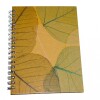 AGENDA ABEZETA 256 CLASSIC RECICLADA TAPA HOJAS VERDES Y AMARILLAS