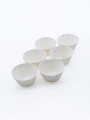 MOLDE SILICONA PARA CUPCAKES 6 PCS BLANCO
