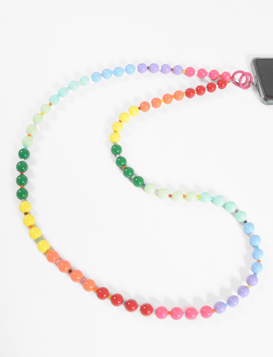 Cadena para celular borlas - multicolor 