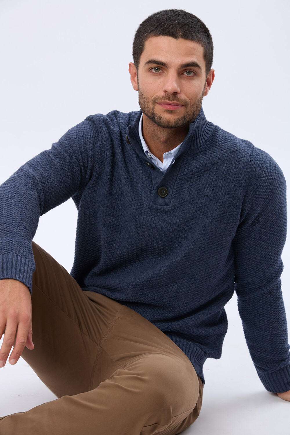 BUZO TEJIDO TEXTURADO Piedra