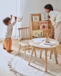 Silla infantil Tressia madera maciza caucho con acabado natural