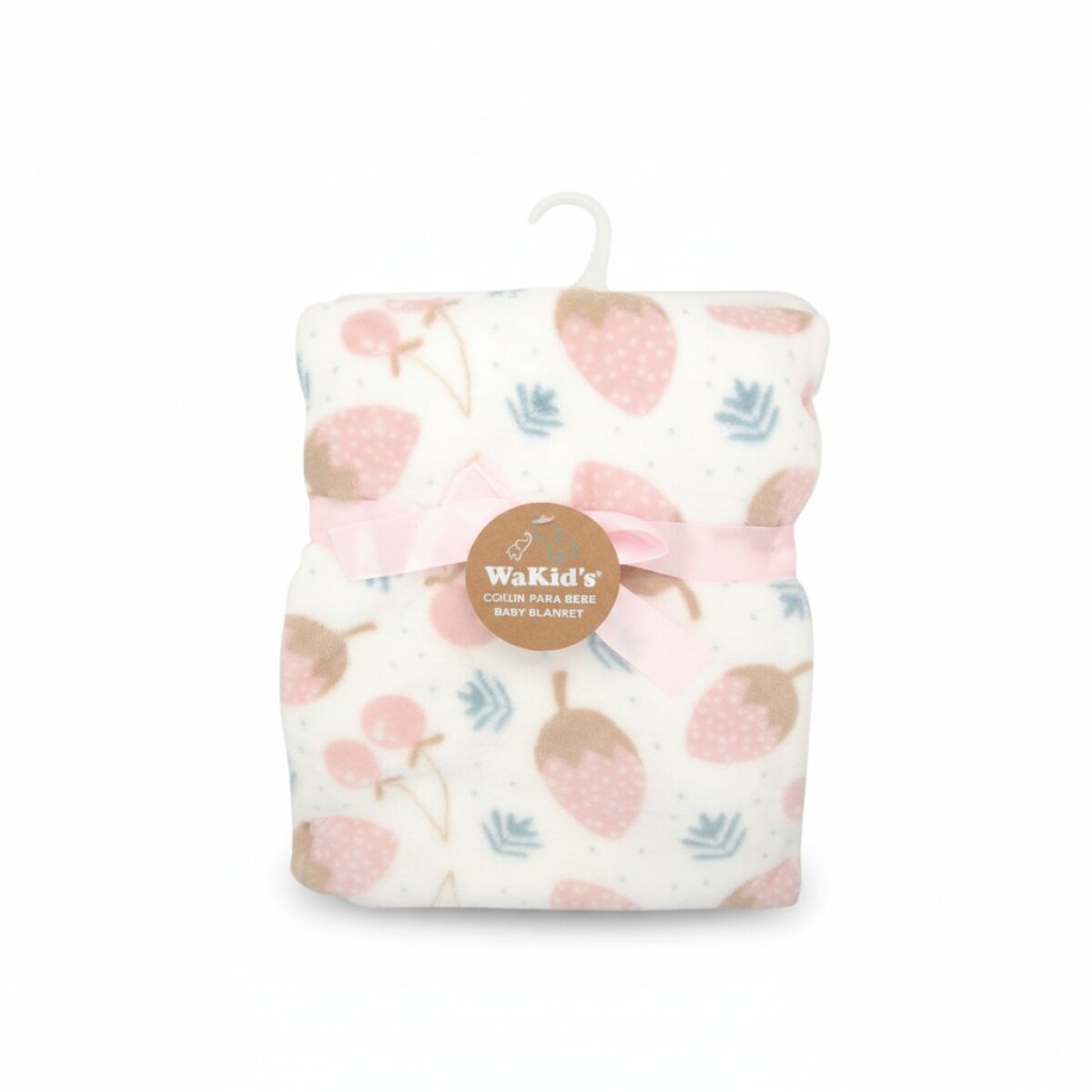 Manta fleece WAKIDS - rosa blanco 