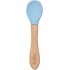 Cuchara de silicona y bambu BUBA celeste