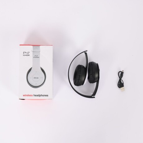 AURICULARES INALAMBRICOS BLUETOOTH P47 DE VINCHA ECONOMICOS BLANCO AURICULARES INALAMBRICOS BLUETOOTH P47 DE VINCHA ECONOMICOS BLANCO