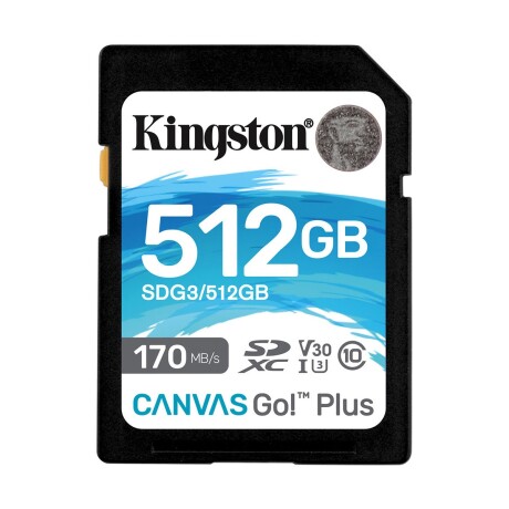 Tarjeta de Memoria SD Flash Kingston CANVAS Go! Plus 512GB No aplica