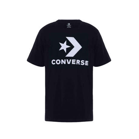 Remera Converse de hombre - FRONT LARGE LOGO - 10025458A02 BLACK