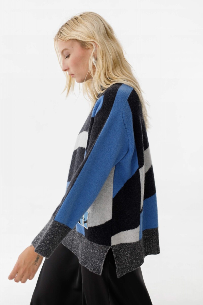Sweater Delaunay Azul / Negro
