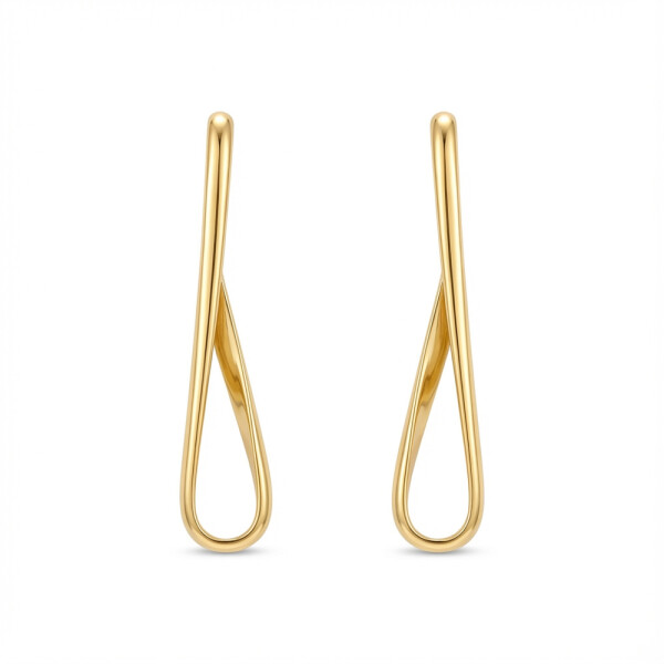 Caravanas, Aro Lazo de oro amarillo 18k Caravanas, Aro Lazo de oro amarillo 18k