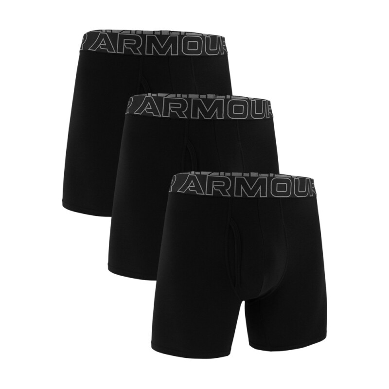 UA PERFORMANCE COTTON - SOLID 6 IN 3PK - BLU BLK-001