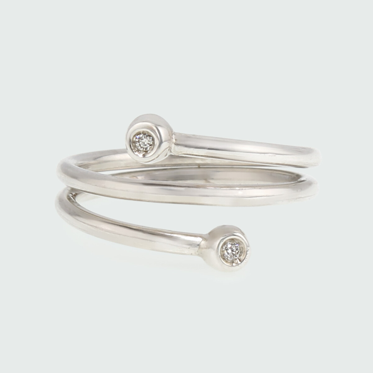 Anillo Moon Envolvente de Plata 925 con Brillantes 