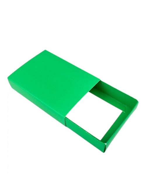 Caja 13 tipo caja fosforo 10x14x3 cm. VERDE
