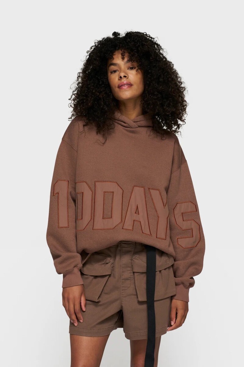 STATEMENT LOGO HOODIE Beige