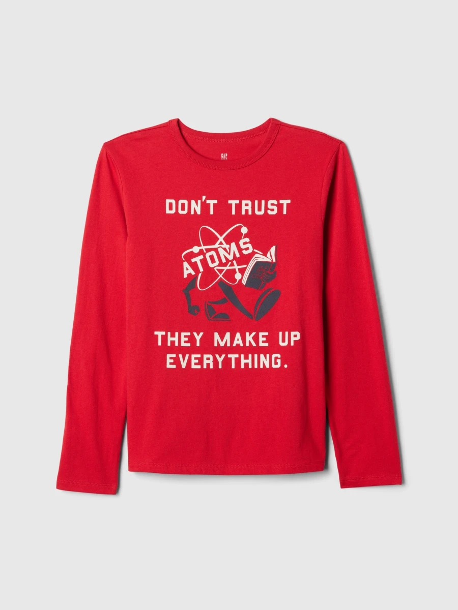 Remera Gráfico Manga Larga Niño - Modern Red 